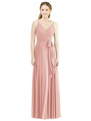 Long Sleeveless Soft Chiffon Bliss Pink A-Line Formal Dress / Bridesmaid Dress Newcastle
