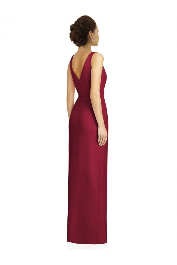 Long Sleeveless Soft Chiffon Frost Sheath Bridesmaid Dress Newcastle