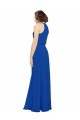 Long Sleeveless Soft Chiffon Royal Blue A-Line Bridal Party Dress Newcastle