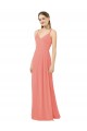 Long Sleeveless Soft Chiffon Desert Rose Sheath Bridesmaid Dress Newcastle