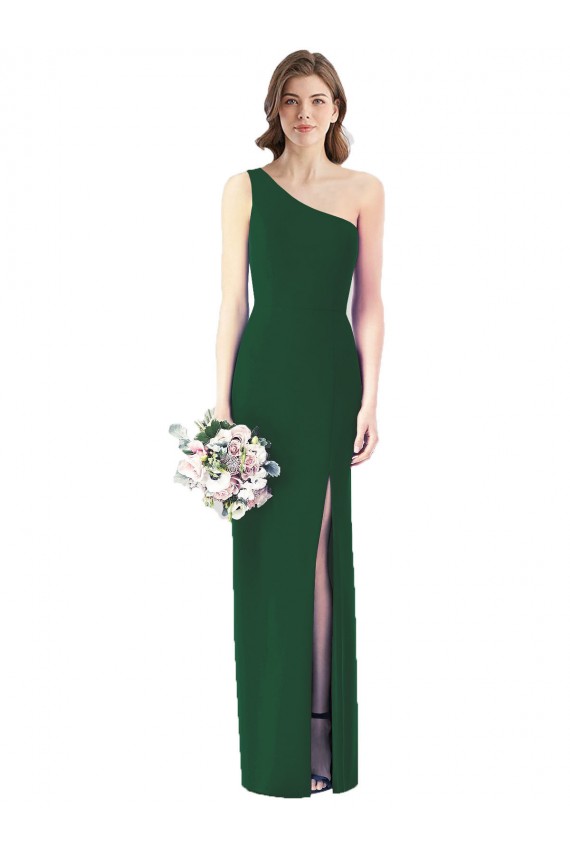 Long Sleeveless Soft Chiffon Dark Green Trumpet Bridesmaid Dress Newcastle