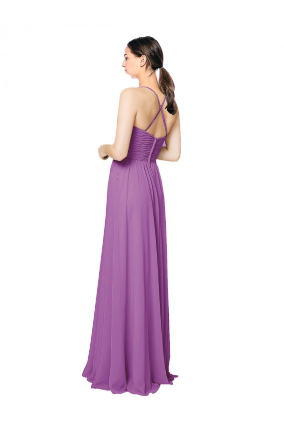 Long Sleeveless Soft Chiffon Dahlia A-Line Formal Dress / Bridesmaid Dress Newcastle