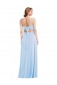 Long Sleeveless Soft Chiffon Light Sky Blue A-Line Formal Evening Gown / Bridesmaid Dress Newcastle