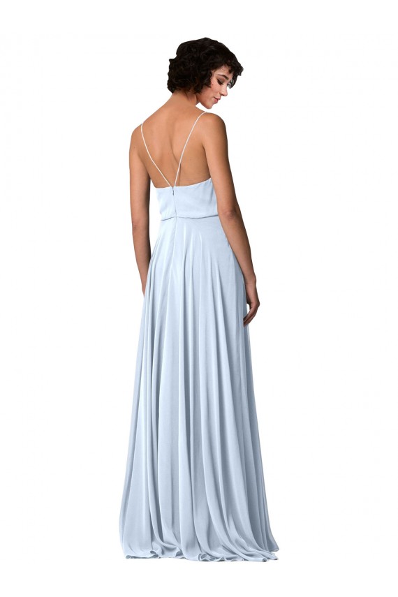 Long Sleeveless Soft Chiffon Light Sky Blue A-Line Formal Dress / Bridesmaid Dress Newcastle