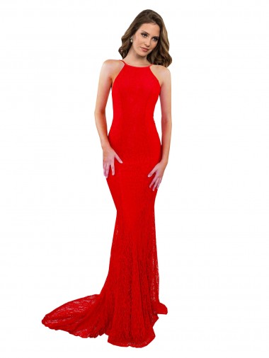 Long Sleeveless Lace Red Mermaid Evening Gown / Prom Dress / Bridesmaid Dress Newcastle