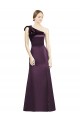Long Sleeveless Satin Grape Mermaid Bridesmaid Dress Newcastle