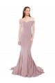 Sweep Train Sleeveless Stretch Crepe Dusty Pink Mermaid Bridesmaid Dress / Evening Dress Newcastle