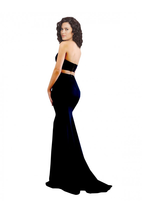 Long Sleeveless Stretch Crepe Black Mermaid Formal Evening Gown / Prom Dress / Bridesmaid Dress Newcastle