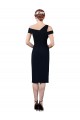Cocktail Length Sleeveless Stretch Crepe Dark Navy Mermaid Formal Evening Gown / Prom Dress / Bridesmaid Dress Newcastle