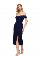 Midi Length Sleeveless Stretch Crepe Dark Navy Mermaid Formal Evening Gown / Prom Dress / Bridesmaid Dress Newcastle