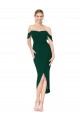 Knee Length Sleeveless Stretch Crepe Midnight Green Mermaid High Low Evening Gown / Prom Dress / Bridesmaid Dress Newcastle