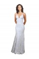 Long Sleeveless Stretch Crepe & Sequin Tulle White Mermaid Formal Evening Gown / Prom Dress / Bridesmaid Dress Newcastle