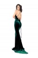 Sweep Train Sleeveless Stretch Velvet Dark Green Mermaid Formal Evening Gown / Prom Dress / Bridesmaid Dress Newcastle